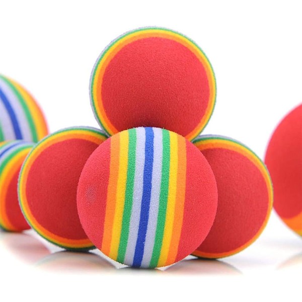20 Bollar Kattleksak Skumballs Leksak Boll Färgglada Tuggbullar Katt Fo