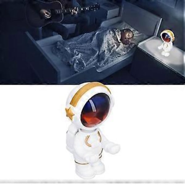 Astronaut Solnedgang Lys 360 Rotasjon USB-Lading Trinnløs Dimming Natt Projeksjonslampe for Soverom Stue