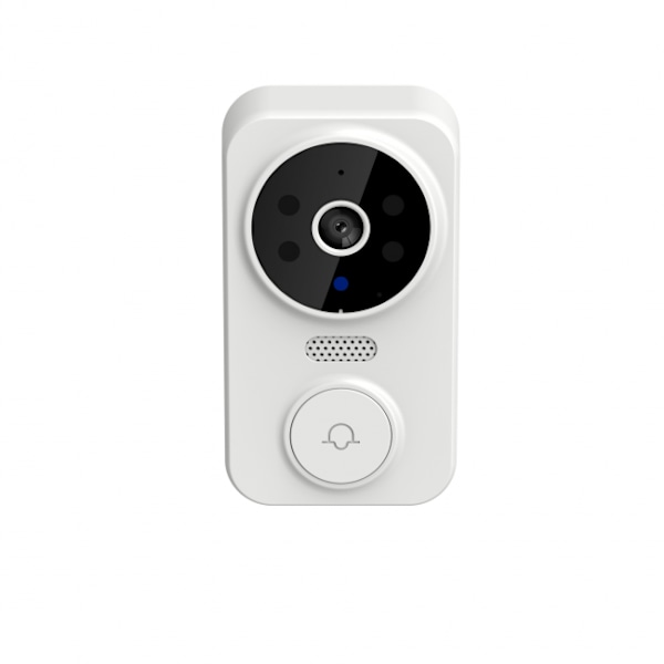 Hvid trådløs videodørklokke, smart hjem wifi dørklokke O