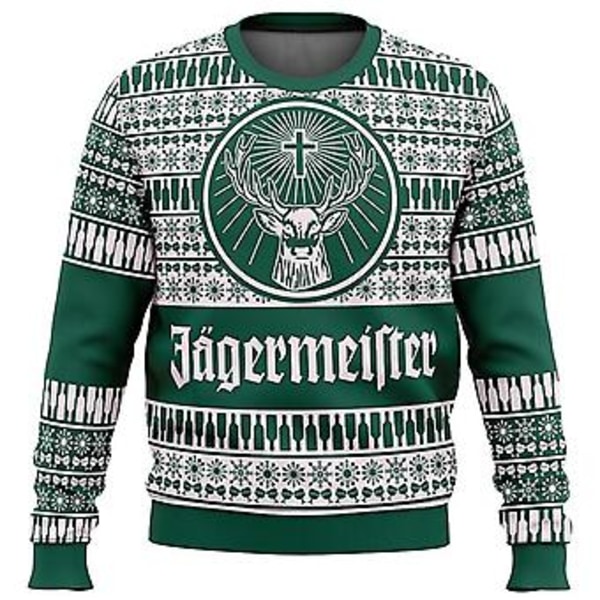 Juletrøje til mænd 3D efterår og vinter sweater M