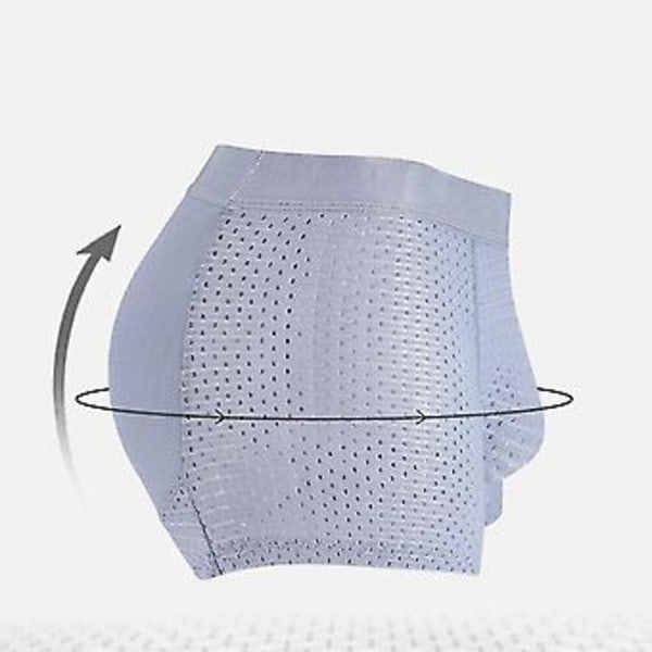 Menn Hip Butt Lifter Enhancer Truser Polstret Bokser Undertøy (Svart L)