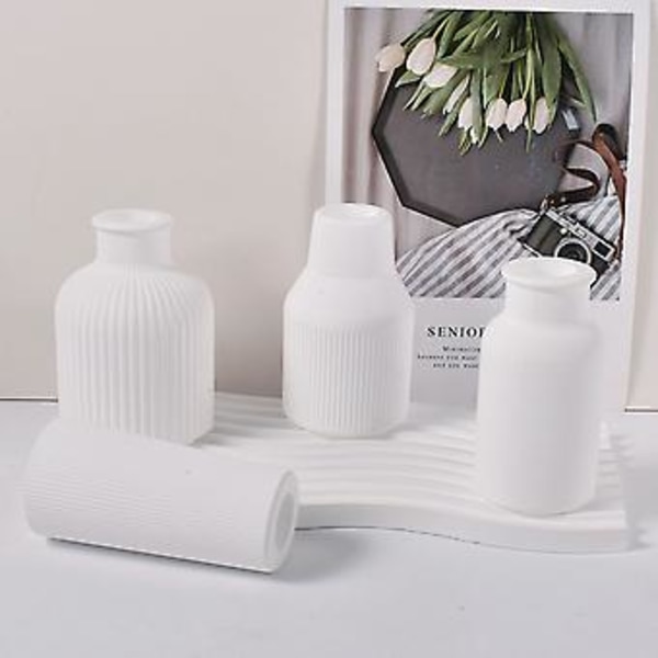 DIY Vase Silikonform Håndlavet Blomster Vase Harpiksstøbeform Multifunktionel DIY Penholder Stencil (4)