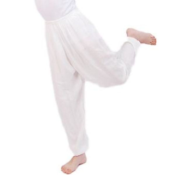 Barn Pojkar Flickor Solid Lösa Långa Byxor Yoga Dans Bloomers Aladdin Byxor (3-4 År)