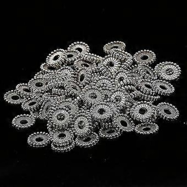 2x 100 stycken Metallpärlor Boll Distanspärlor Pärlor Distanspärlor