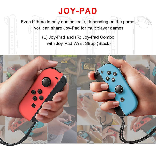 Joypad för Switch Joy Controller för Nintendo Switch Trådlös Gamepad Joy Trådlös Switch Gamepad Rörelsekontroll Joy Pad Gray Gray