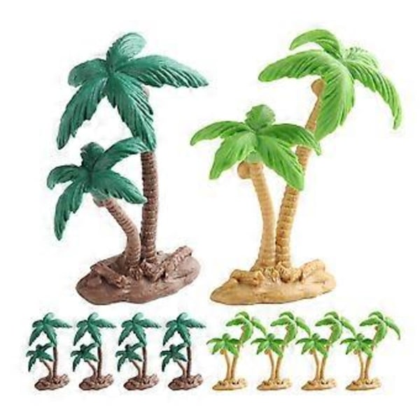 10 stk. Modeltræer Mini Kokospalmer Miniaturetræer Togbane DIY Landskab