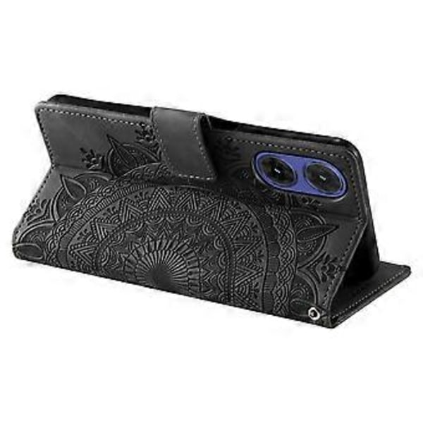 Style 018 Til Motorola Moto G85 5G Etui Præget Totem Hudfølelse Tegnebog Læder Telefon Cover (Style D)