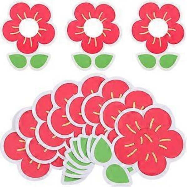 50 st Lollipop Papperskort Blomform Lollipop Pappershållare Barnkalas Favörer