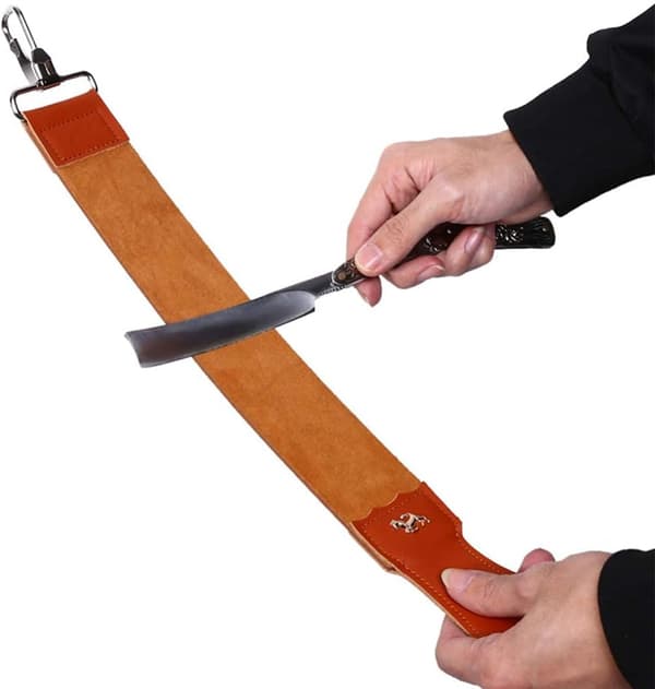 Barber læder strop til barbering af lige barberknive, 52 cm
