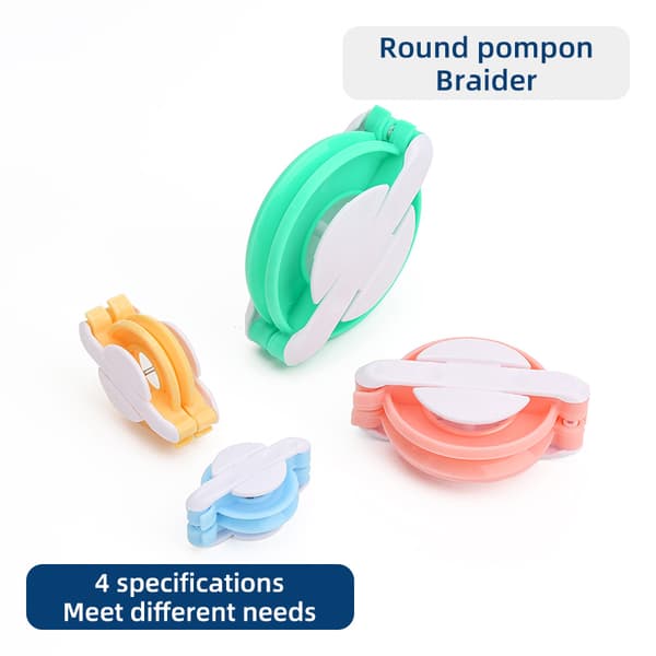 4 størrelser Pompom Maker Værktøjssæt til Fluff Ball Væv DIY Uld Garn Strik