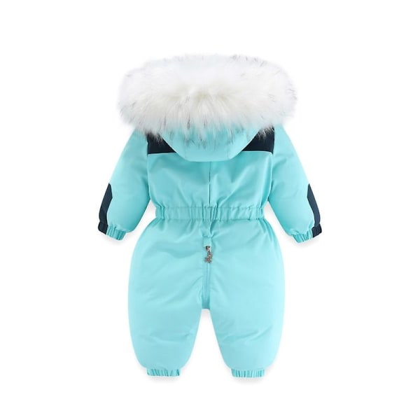 -30 Degree 2023 Winter Baby Boy Snowsuit Plus Velvet Warm Children Winter Overalls 1-5 Years Kids Jumpsuit Infant Girl Romper White 18-24M  90