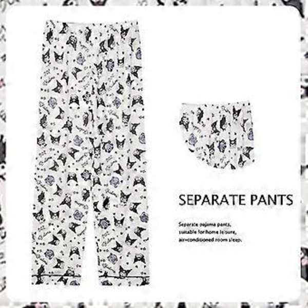 Anime Sanrio Pyjamasbyxor Cartoon Bottoms Sleepwear Långa för Par Bekväma Lösa Hembyxor Tunna Pyjamasbyxor (L 9)