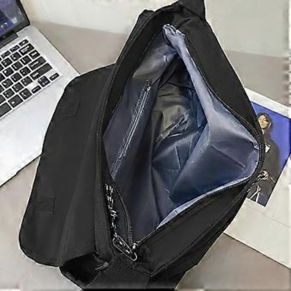 Multifunktionell axelväska för män stor kapacitet crossbody-väska för kvinnor trendig väska (blå)