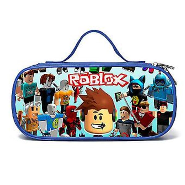 Roblox Kynäkotelo Oppilaille Lapsille Suuri Kapasiteetti Kynäkotelot Vetoketjullisilla Lokeroilla 2 Kerrosta Kynälaatikko Kynäpussi (A)