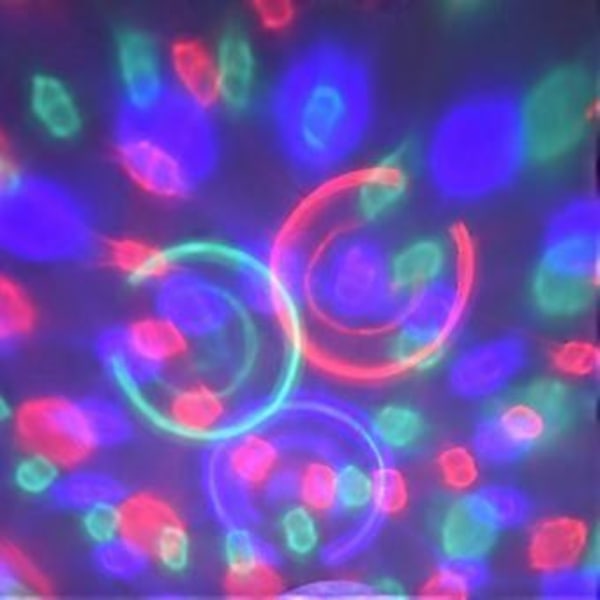 RGB LED Stjärnprojektorlampa 360 Graders Automatisk Roterande Bluetooth U Disk Musik Nattlampa Dekoration