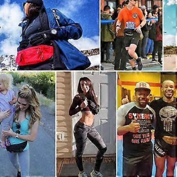 Midjeväska för män och kvinnor, perfekt för resor, vandring, löpning, utomhussporter, Fars Dag-present  style1447