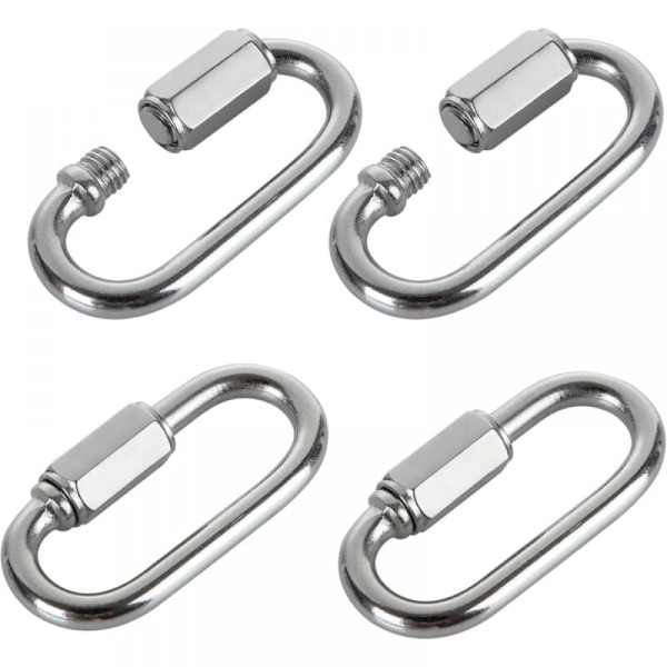 16 stk. M5 låsekarabinerhurtigkobling 304 D-form mini-skrue