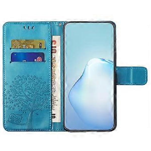 Til Motorola Moto G35 5G Etui PU Læder Ugle Træ Præget Pung Telefon Cover (Style E)