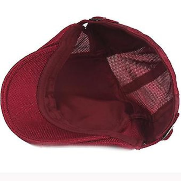 Ht3128 Mænd Kvinder Berrêts Mesh Cap Sommer Solhat Vintage Newsboy Ivy Flat Cap Kunstner Maler Beret Hat Retro Beret Cap Mænd Kvinder (Hvid)