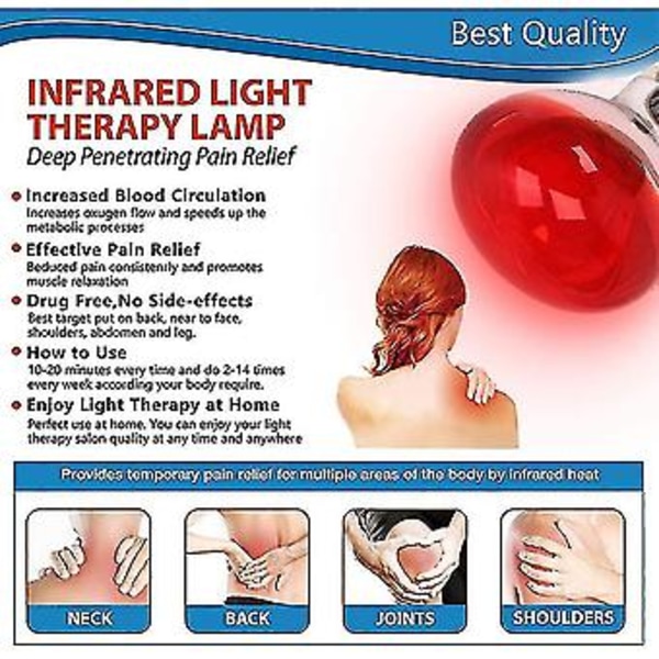 Fysioterapia Infrapunalampi 275w Elektromagneettinen Aaltohoitolaite 220v Sähköuuni Punainen Lamppu -cdsx (100W )