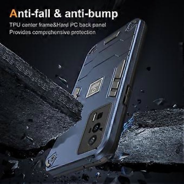Skal för Xiaomi Poco F5 Pro 5G/Redmi K60 5G/K60 Pro 5G 2-i-1 Hybrid Skyddande PC+TPU Mobilskal (Stil A)