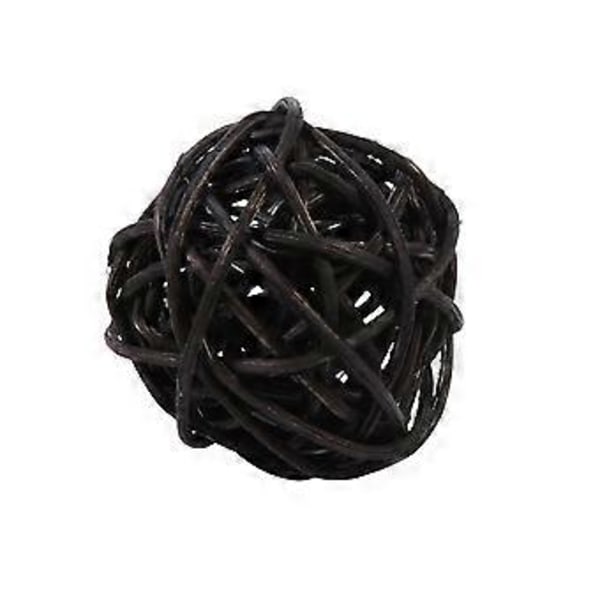 20 stk Dekorative Rattan Kuler Ornamenter Bryllup Jul Bursdagsfest Dekorasjoner (Svart)