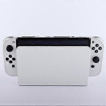 Typ B Skyddsfodral för Nintendo Switch OLED Transparent Hårt PC-skal med Ställ (Stil B)