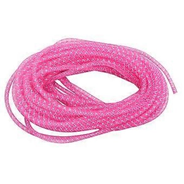 Elastisk Mesh Tube Polyester Flettet Tube Kreativt Netgarn Snor DIY Smykkefremstillingsmaterialer til Kvinder Børn Vandmelon Rød