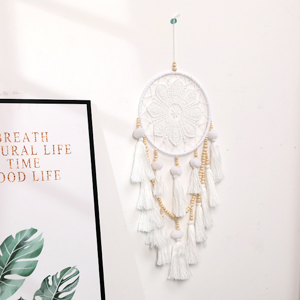 Macrame drömfångare för sovrum - Boho väggdekoration handgjord