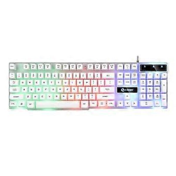 GTX300 Mekaniskt Gamingtangentbord RGB Bakgrundsbelyst Dator tangentbord (vit)