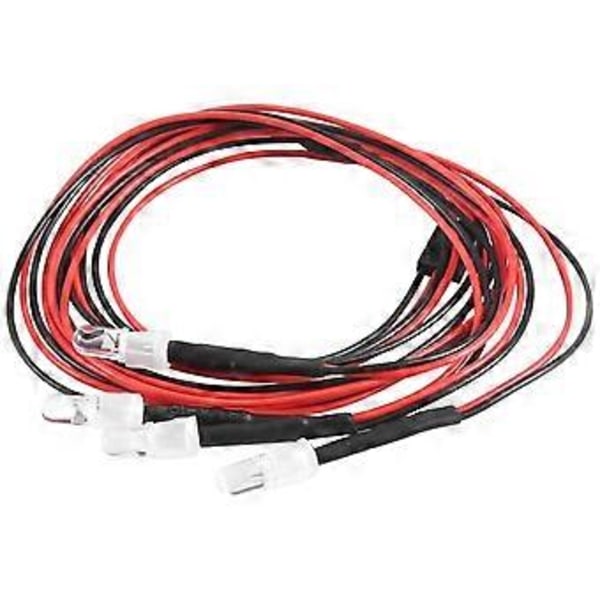 5 st 4LED 5mm Strålkastare RC Tillbehör LED-lampor för 1/10 Modell Driftbil Fordon, Blå och Grön
