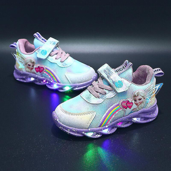 Kids Led Luminous Shoes Sneakers Flashing Children Girls Light Up Trainers Size Pink UK 8.5 kids