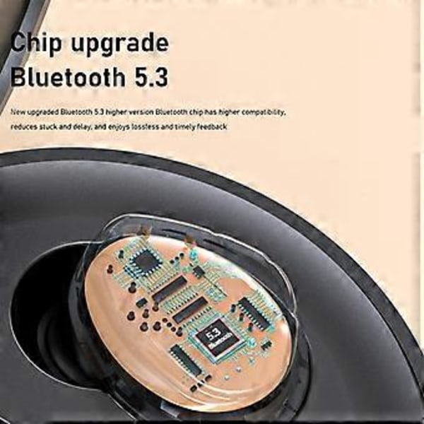 Bluetooth Hörlurar Erbjudanden Bluetooth 5.3 Hörlurar Med RGB Trådlösa Hörlurar Med Trådlöst Laddningsfodral, Med Öronkrokar Headset Inbyggd Mikrofon För Sport,C