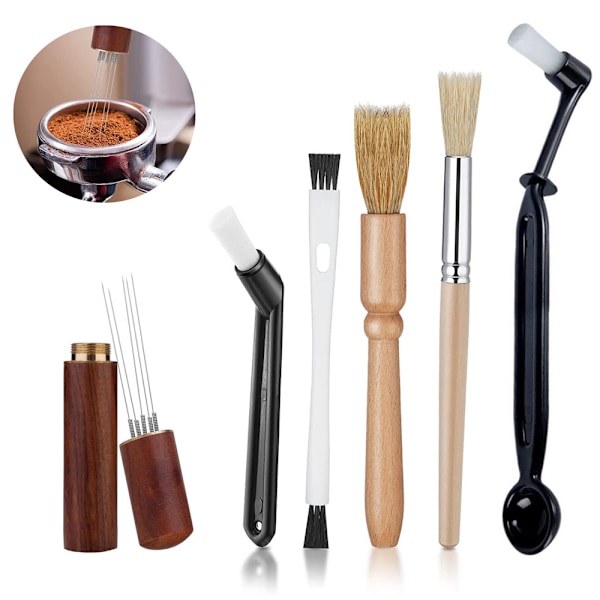 Kaffe Maskin Borste Set -Espresso Borste Kit Inkluderar Nylon Espresso Borste för Hem Kök