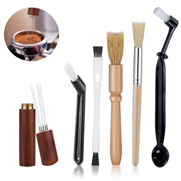 Kaffe Maskine Børste Sæt -Espresso Børste Kit Inkluderer Nylon Espresso Børste