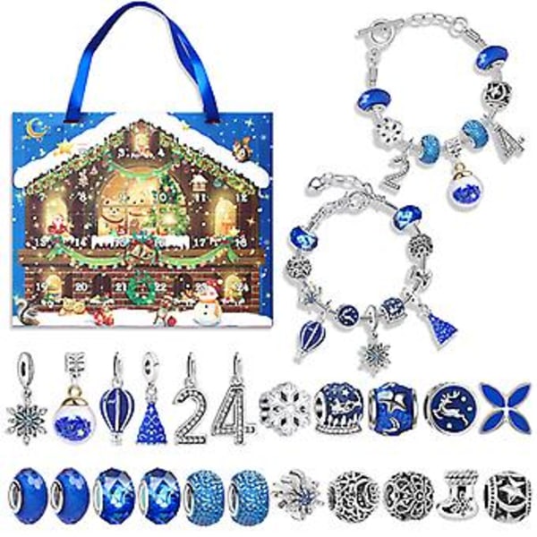 Julekalender Armbånd Jenter 24 Dager Juleteller Kalender (B)