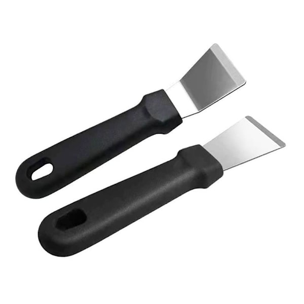 2-pack rostfri induktionshäll ugnsrengöringsskrapa med