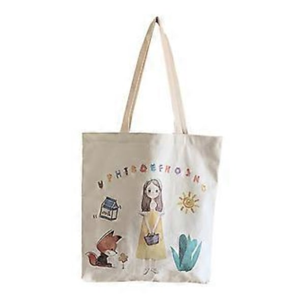 Canvas Tote Bag, til Shopping, Dagligvarer, Laptop, Skolebøger
