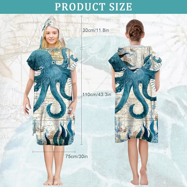 En Surfponcho för Män och Kvinnor - Mikrofiber Strandponcho