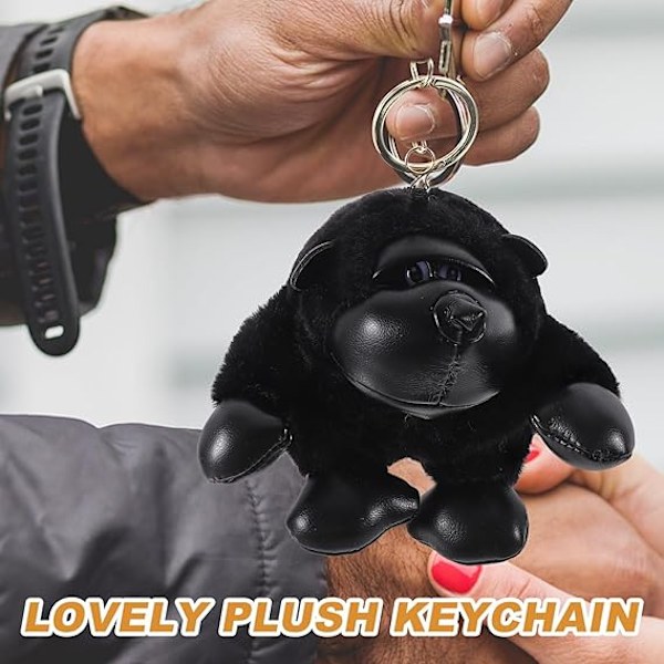 Gorilla nøgleringe søde små plysdyr nøglering vedhæng Kawaii Go