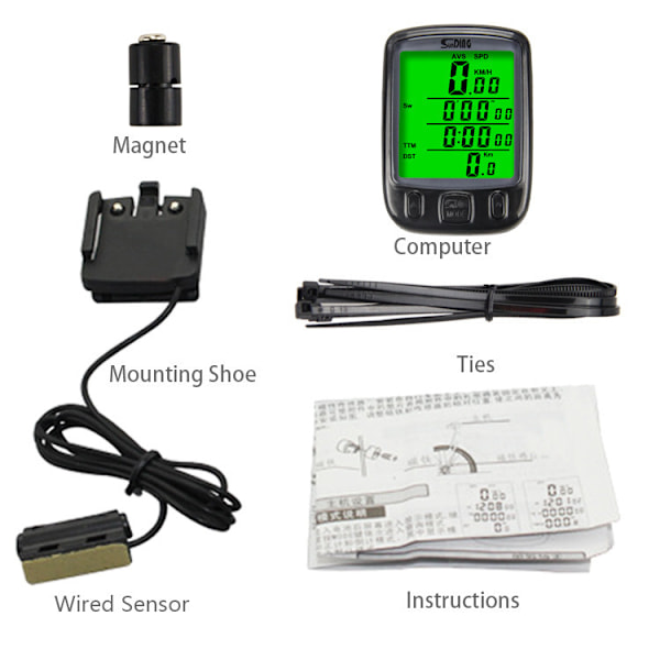 Sykkel speedometer for sykkelcomputer og speedometer
