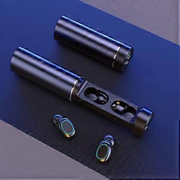 Bluetooth-kuulokkeet, Bluetooth-kuulokkeet, kaksoiskuulokkeet, nappikuulokkeet, mini-kosketusohjaus taskulampulla (valkoinen)