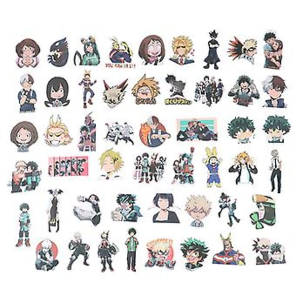 50pcs My Hero Academia Japan Anime Stickers For Diy Skateboard Guitar Laptop