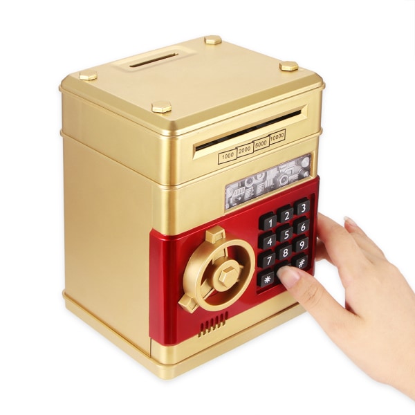 Elektronisk spargris kassaskåp penningboxar för barn