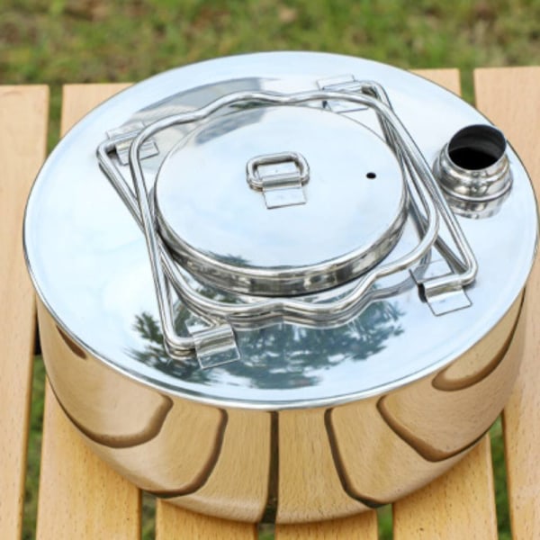 Bärbar utomhusvattenkokare, vattenkokare för campingkaffe, utomhus Silver  F021（ 1.5L）