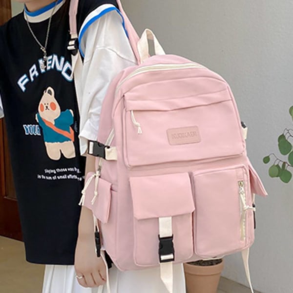 Mode enkel ryggsäck, koreansk version Multi-pocket Travel Blue