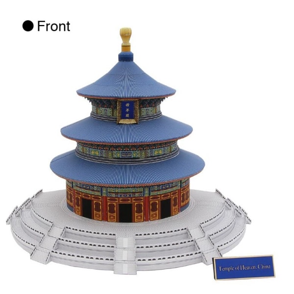 DIY Temple of Heaven, Kina Craft Paper Model Architecture