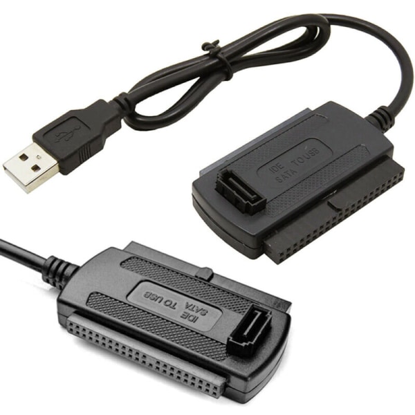 USB 2.0 till IDE/SATA-omvandlaradapterkabel för 2,5/3,5 tum