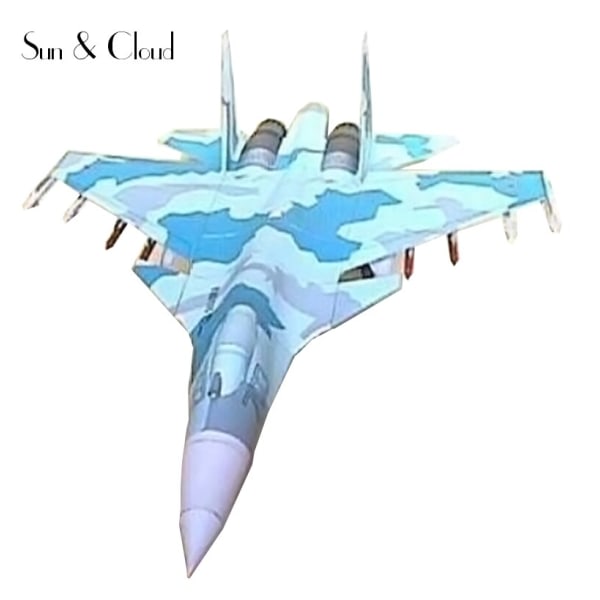 1:50 DIY 3D Sukhoi Su 35 stridsflygplan pappersmodell