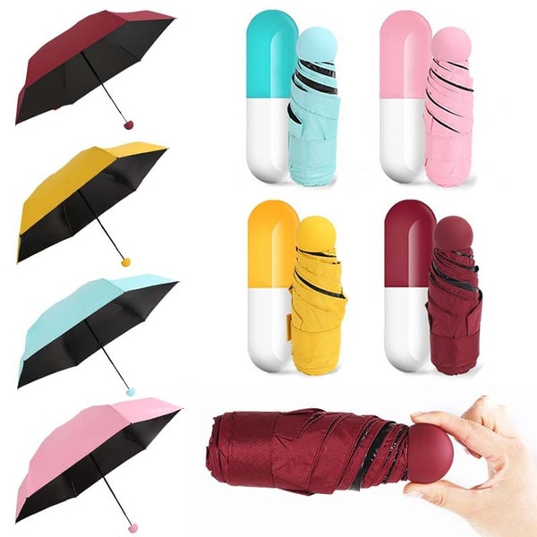 Kvalitet Capsule Mini Pocket Paraply Klart paraply för kvinnor 7208 | Fyndiq